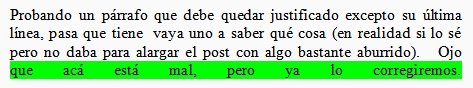 Justificado última linea del párrafo en Word