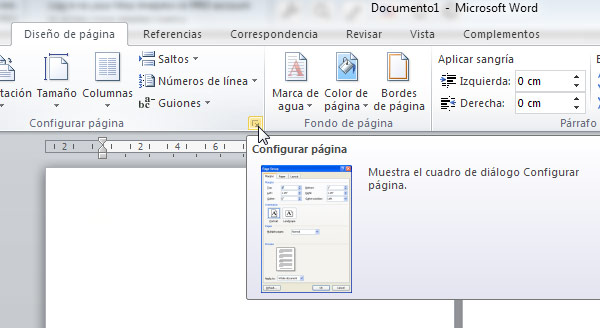 word insertar pagina horizontal 2
