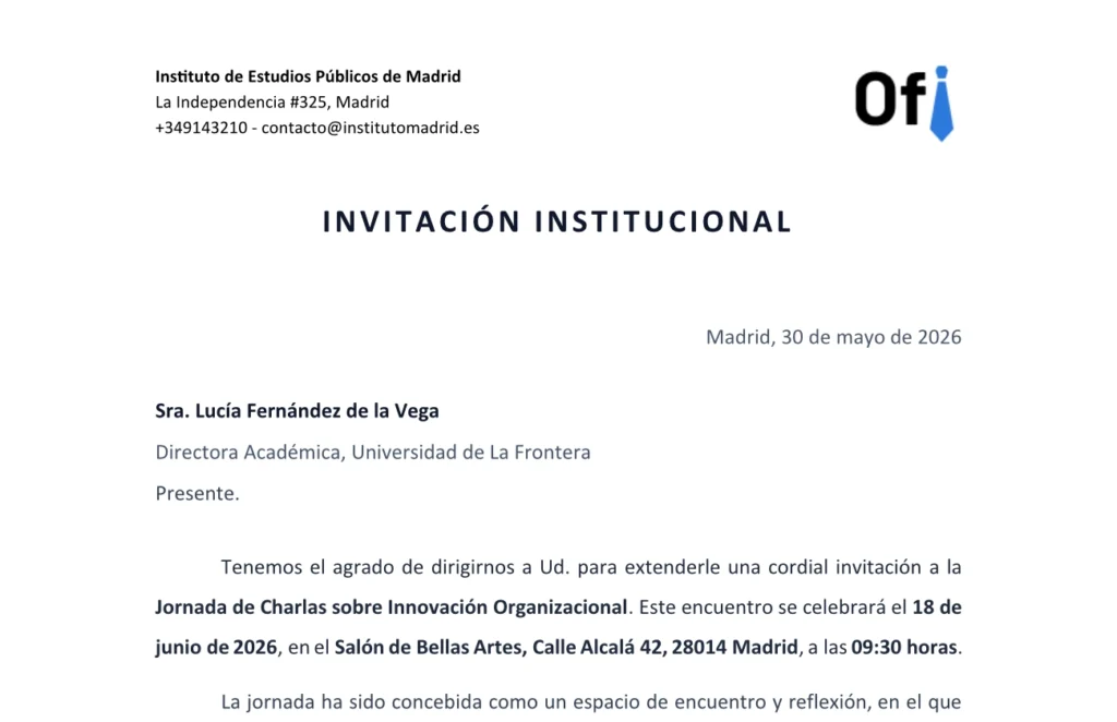 Formato de carta de invitación en Word gratis para descargar 1 Carta de invitación en formato Word gratis para descargar y editar