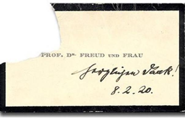 tarjeta de visita Sigmund Freud
