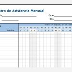 lista registro asistencia alumnos excel