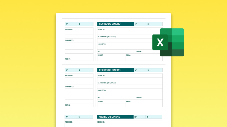 Recibo de dinero en Excel – Plantilla gratis para descargar [2025]