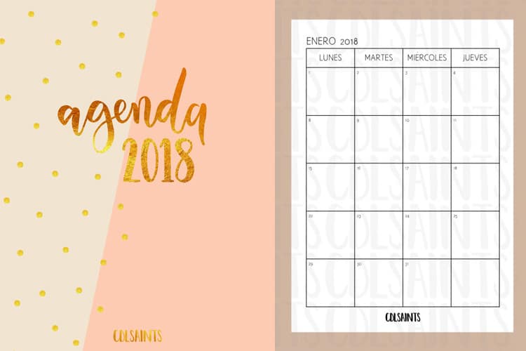 agenda 2018 para imprimir